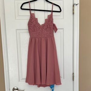 Cupshe NWT Pink Lace Dress
